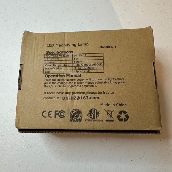 LED Magnifying Lamp Adjustable Brightness & Flexible Arm 3X Magnification - Picture 5 of 11